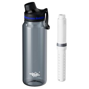 Membrane Solutions Outdoor Wasserfilter Flasche 1000ml mit ACF- und UF-Filter – perfekt für Camping und Reisen, entfernt