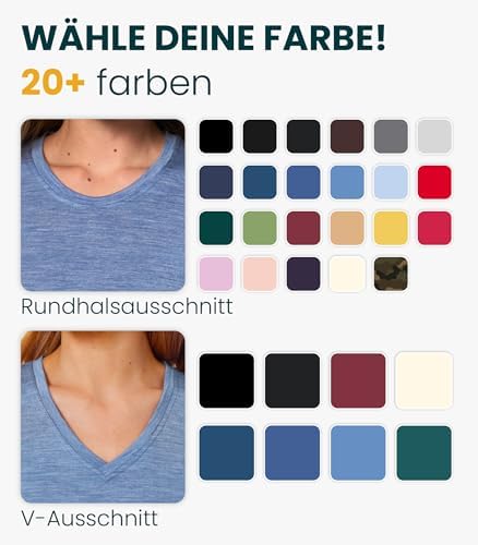 Merino.tech Damen T-Shirt aus 100% Merinowolle – Ideal für Sport und Wandern + OEKO-TEX Socken
