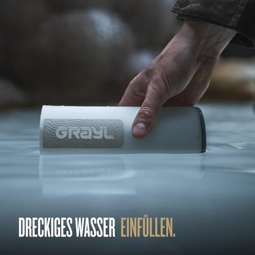 GRAYL GeoPress 710ml Wasserfilter für Outdoor-Abenteuer | 99,99% Bakterien- und Viruselimination | Ideal zum Camping und