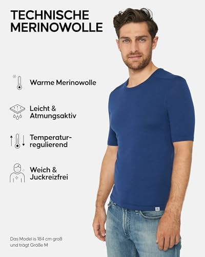 DANISH ENDURANCE Merino Shirt Herren – Atmungsaktive, warme Thermounterwäsche für aktive Freizeit!