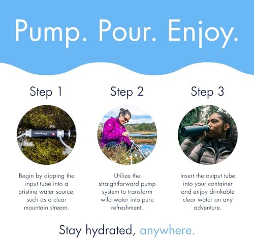 Katadyn Pocket Wasserfilter 2010000 – Leicht, kompaktes Design für Camping und Outdoor-Abenteuer