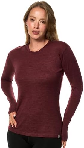 Merino.tech 100% Merino Langarmshirt Damen – Vielseitig für Alltag, Sport & Outdoor, OEKO-TEX STANDARD 100