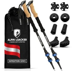ALPIN LOACKER Teleskop Wanderstöcke aus Aluminium & Carbon mit Korkgriffen – Leichte Nordic Walking Stöcke für Damen und