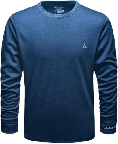 Schöffel Herren Merino Sport Shirt langarm, temperaturregulierend & atmungsaktiv für aktive Outdoor-Abenteuer