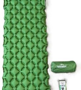 Selbstaufblasende Ultraleichte Isomatte mit Kissen – Komfortabel und Platzsparend fürs Camping & Outdoor (Set mit Wärmef