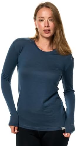 Merino.tech 100% Merino Langarmshirt Damen – Vielseitig für Alltag, Sport & Outdoor, OEKO-TEX STANDARD 100