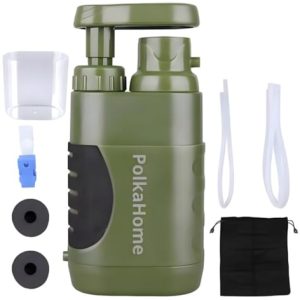 Wasserfilter Survival – Tragbarer Outdoor Wasserfilter mit Ersatzfilter für Camping & Wandern