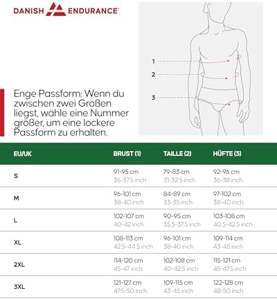 DANISH ENDURANCE Merino Shirt Herren – Atmungsaktive, warme Thermounterwäsche für aktive Freizeit!