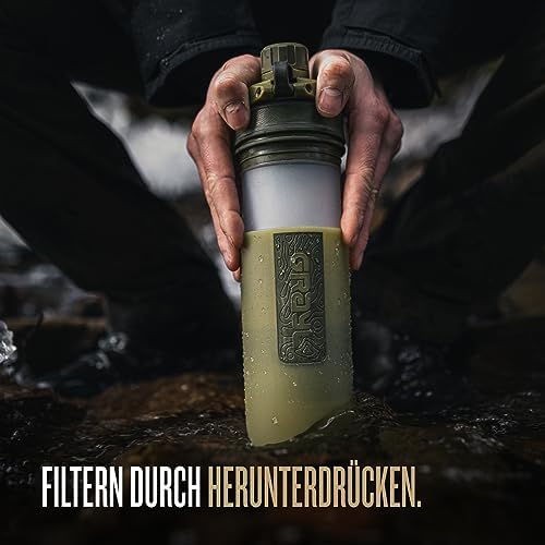 GRAYL GeoPress 710ml Wasserfilter für Outdoor-Abenteuer | 99,99% Bakterien- und Viruselimination | Ideal zum Camping und