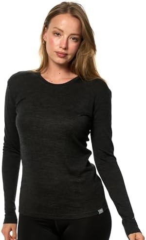 Merino.tech 100% Merino Langarmshirt Damen – Vielseitig für Alltag, Sport & Outdoor, OEKO-TEX STANDARD 100