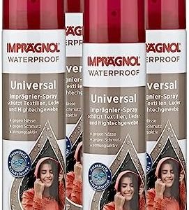 Imprägnol Universal Imprägnierspray 5x400ml: Atmungsaktiver Wetterschutz für Leder & Textilien - Perfekt für Taschen, Sc