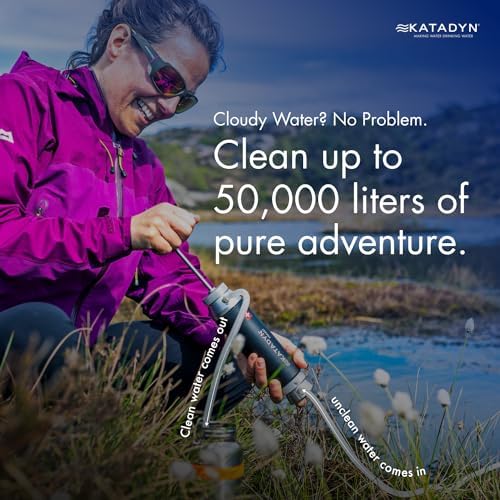 Katadyn Pocket Wasserfilter 2010000 – Leicht, kompaktes Design für Camping und Outdoor-Abenteuer