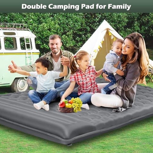 HiiPeak Isomatte hoch - Aufblasbare Campingluftmatratze mit Kopfkissen für Outdoor-Abenteuer, platzsparend und einfach m