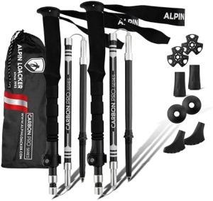 ALPIN LOACKER Faltbare Wanderstöcke aus Carbon oder Aluminium mit Korkgriff – Leichte Nordic Walking Stöcke für Damen &