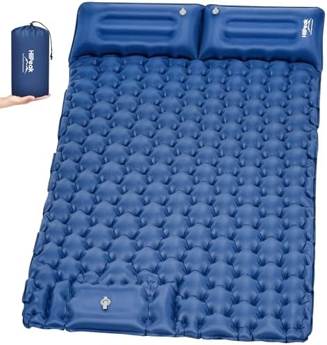 HiiPeak Isomatte hoch - Aufblasbare Campingluftmatratze mit Kopfkissen für Outdoor-Abenteuer, platzsparend und einfach m