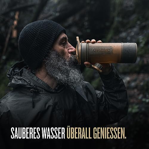GRAYL GeoPress 710ml Wasserfilter für Outdoor-Abenteuer | 99,99% Bakterien- und Viruselimination | Ideal zum Camping und