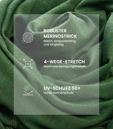 Merino.tech 100% Merino Langarmshirt Damen – Vielseitig für Alltag, Sport & Outdoor, OEKO-TEX STANDARD 100