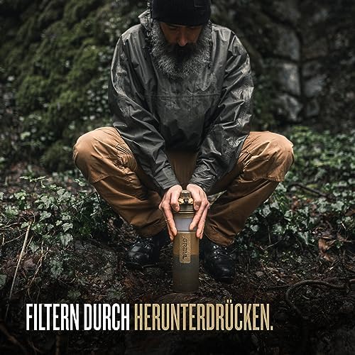 GRAYL GeoPress 710ml Wasserfilter für Outdoor-Abenteuer | 99,99% Bakterien- und Viruselimination | Ideal zum Camping und