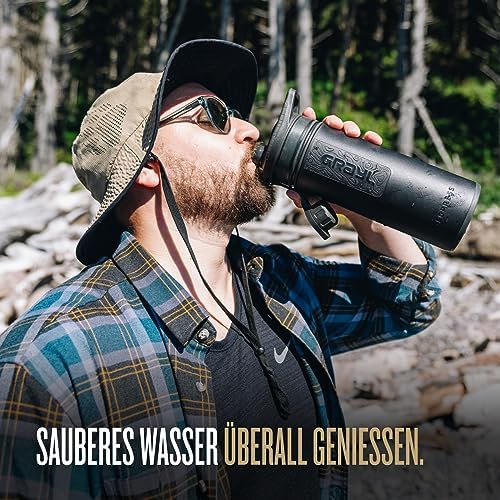 GRAYL GeoPress 710ml Wasserfilter für Outdoor-Abenteuer | 99,99% Bakterien- und Viruselimination | Ideal zum Camping und