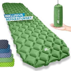NORDMUT® Ultraleichte Isomatte mit Reparaturset – Perfekte Camping-Luftmatratze für Outdoor-Zelt & Festivals – Wetterfes