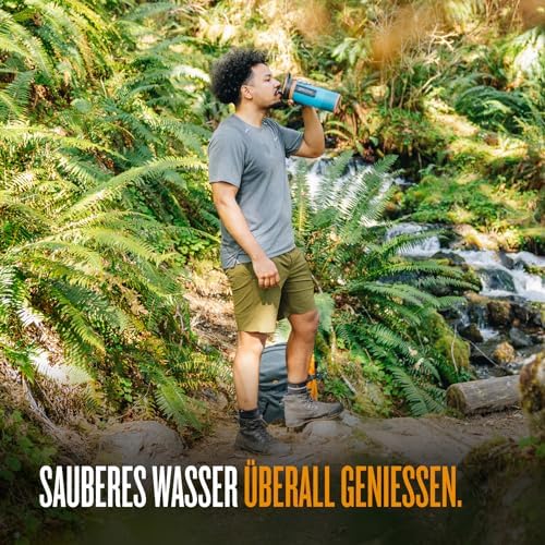 GRAYL GeoPress 710ml Wasserfilter für Outdoor-Abenteuer | 99,99% Bakterien- und Viruselimination | Ideal zum Camping und