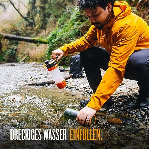 GRAYL GeoPress 710ml Wasserfilter für Outdoor-Abenteuer | 99,99% Bakterien- und Viruselimination | Ideal zum Camping und