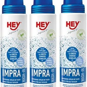 Hey Sport Imprägniermittel 3er Pack (3 x 250ml) - Wasserabweisend für Outdoor-Aktivitäten
