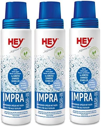 Hey Sport Imprägniermittel 3er Pack (3 x 250ml) - Wasserabweisend für Outdoor-Aktivitäten