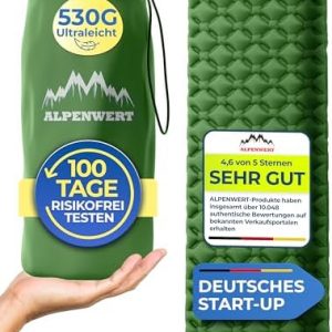 ALPENWERT® Isomatte Outdoor – Perfekte Schlafmatte für Camping, Wandern und Backpacking